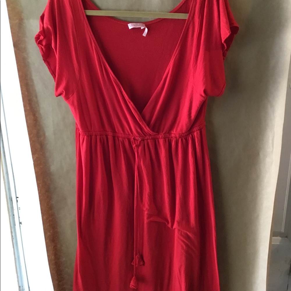 Juicy Couture tie  waist red dress sz L. Cute